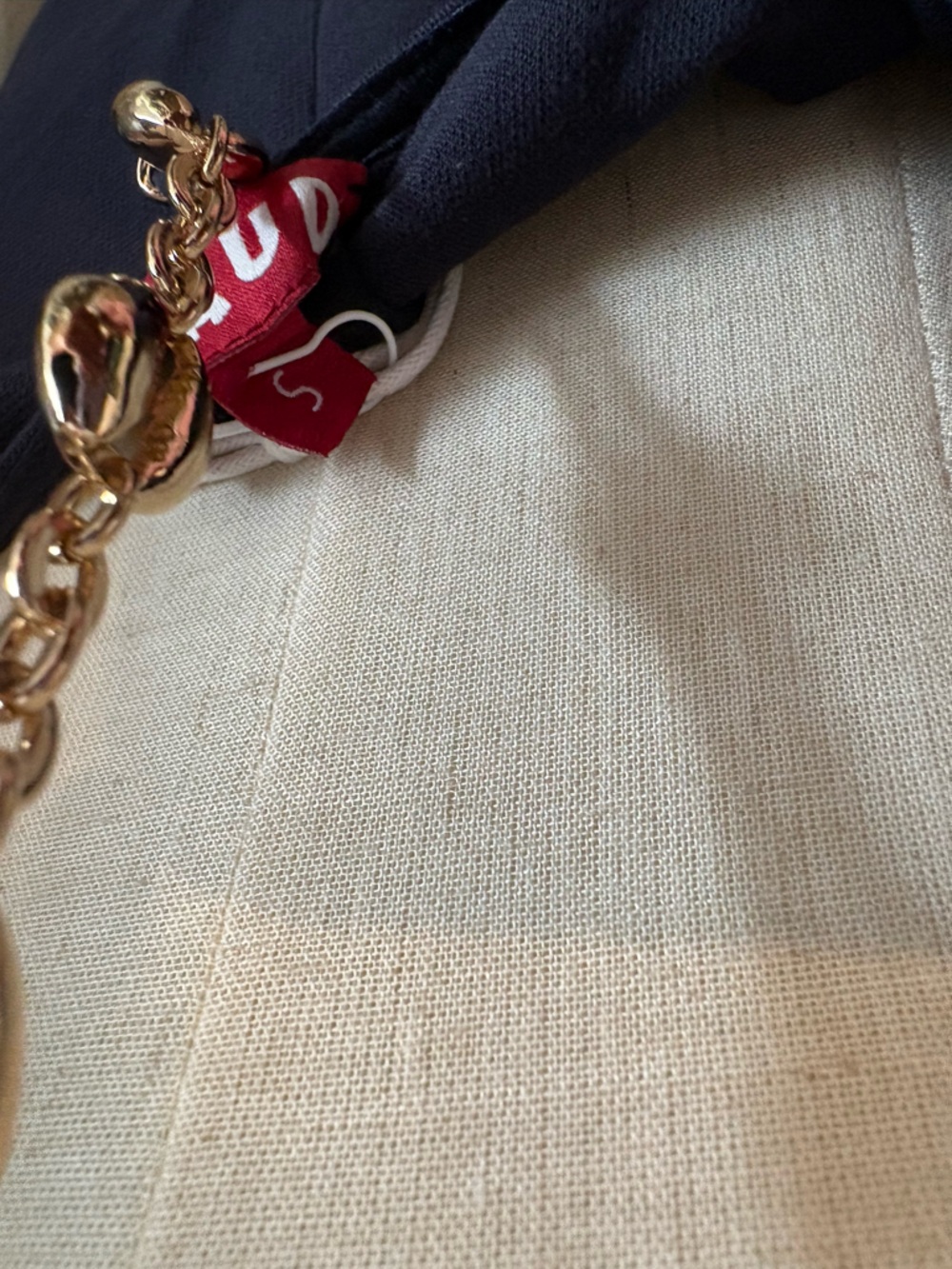 STAUD Shannon shell chain maxi dress in navy gold - S NWT - Picture 5 of 6